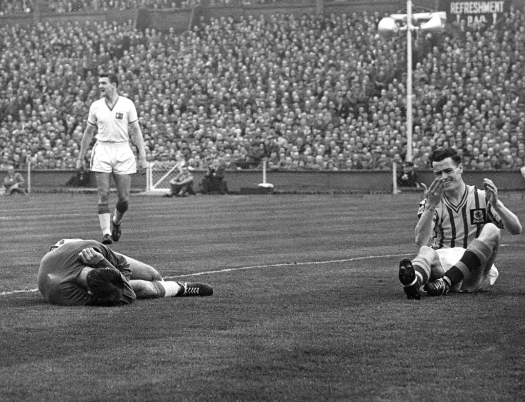 Aston Villa v Manchester United FA Cup Final at Wembley Stadium May 1957