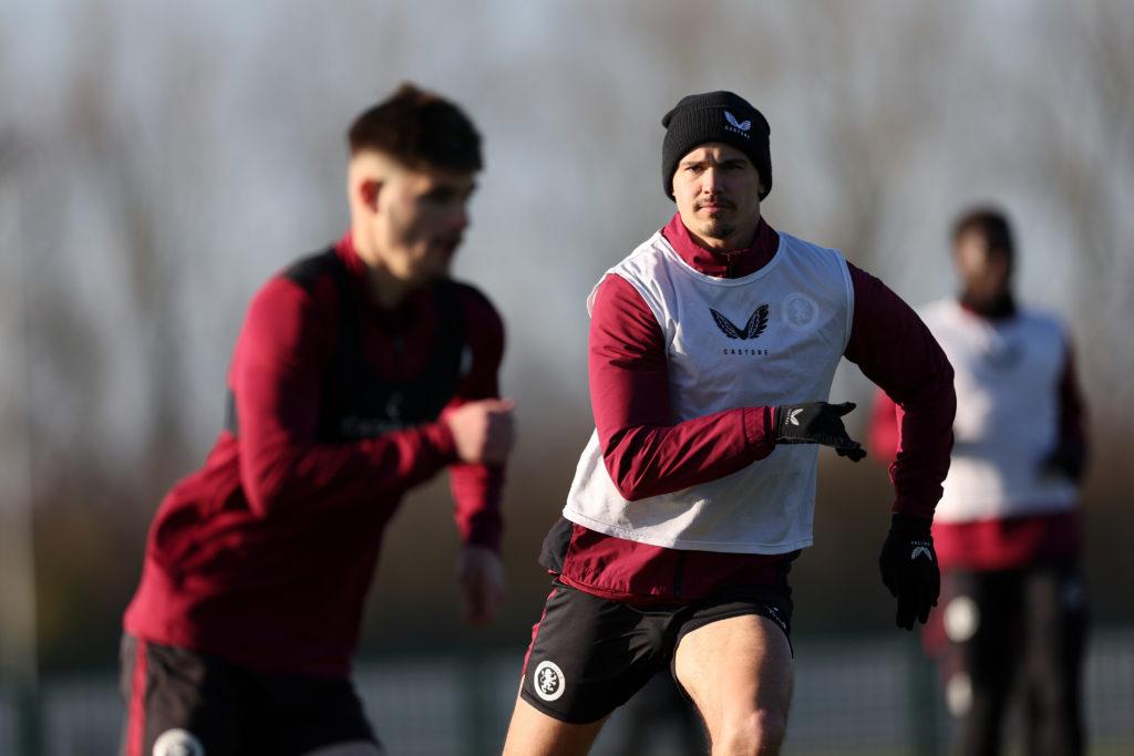 Aston Villa FC Training Session And Press Conference