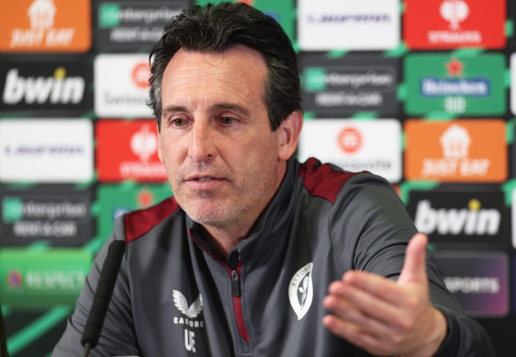 Aston Villa Training Session & Press Conference - UEFA Europa Conference League 2023/24