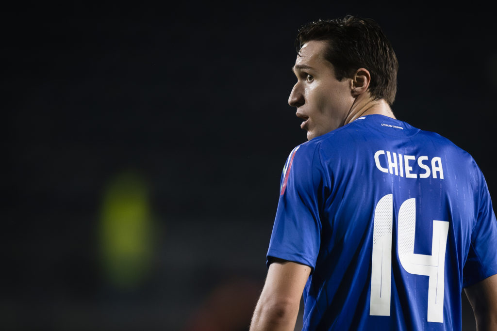 Federico Chiesa of Italy looks on during the friendly