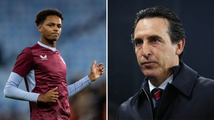 Split image of Omari Kellyman and Unai Emery.