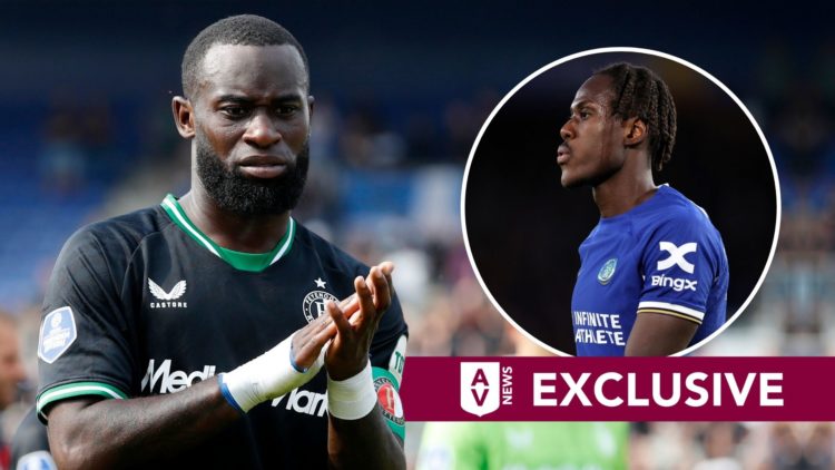 Lutsharel Geertruida of Feyenoord tijdens de Nederlandse Eredivisie wedstrijd tussen PEC Zwolle en Feyenoord. Inset, Trevor Chalobah of Chelsea.