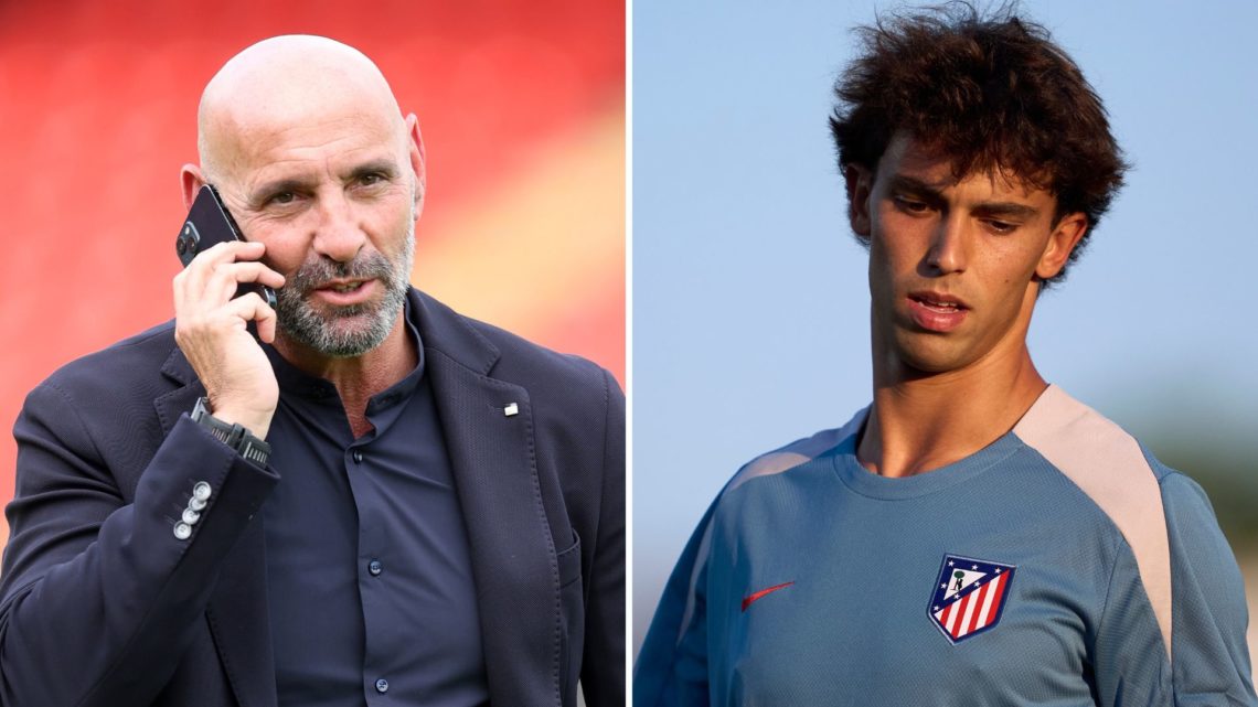 Split image of Monchi, President of Football Operations at Aston Villa, and Joao Felix.