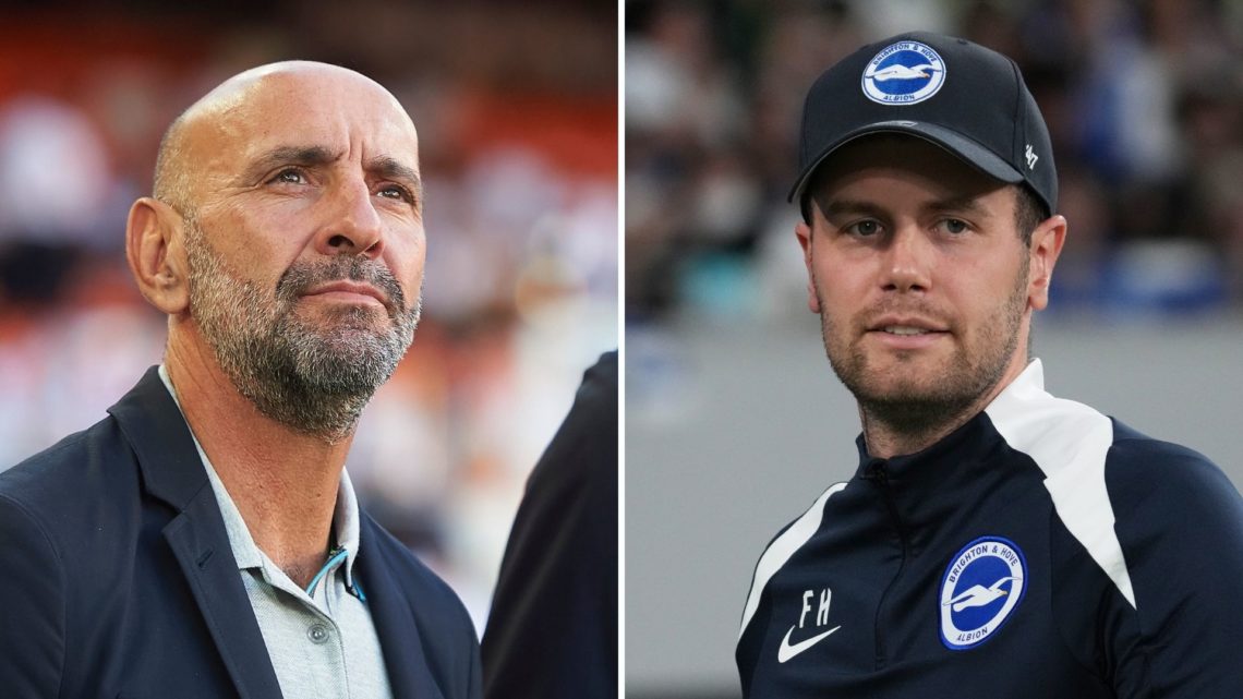 Split image of Monchi of Aston Villa and Fabian Hurzeler.