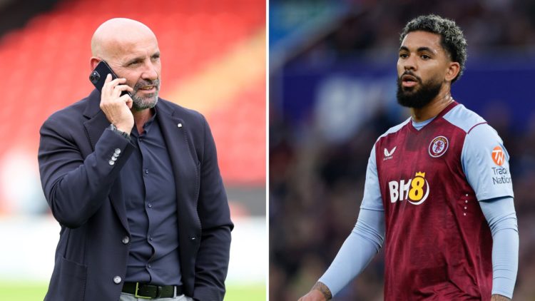 Split image of Monchi of Aston Villa and Douglas Luiz.