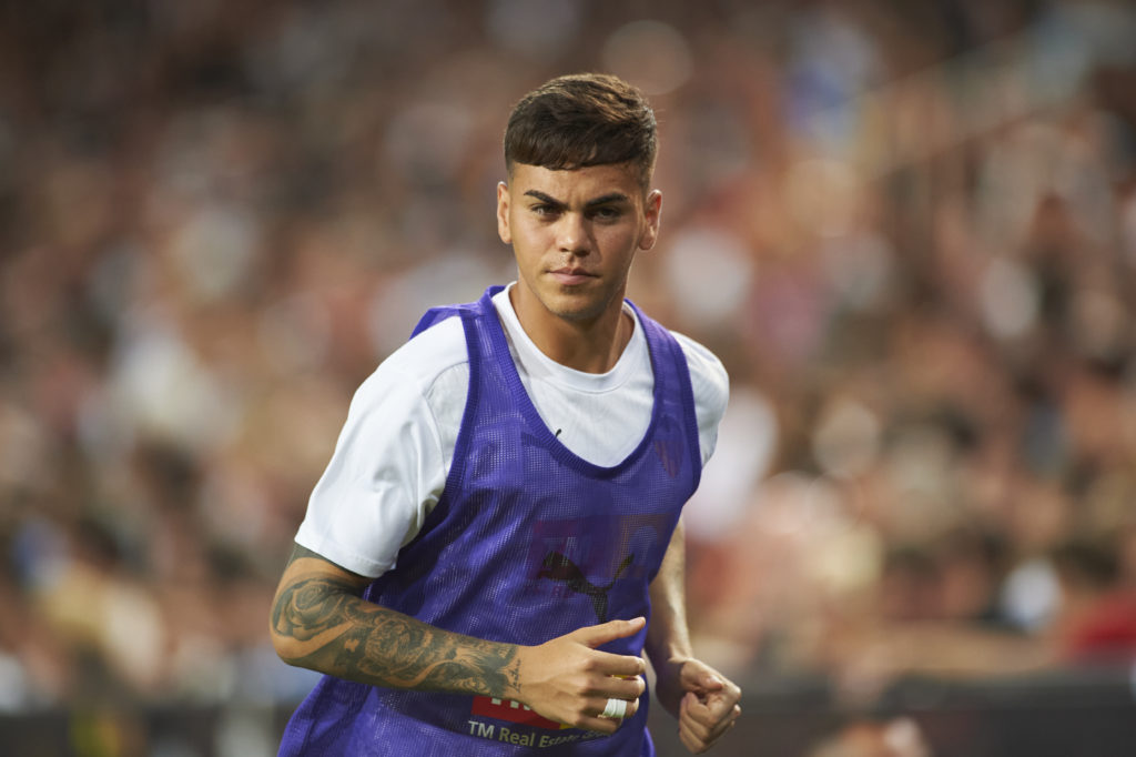 Enzo Barrenechea of Valencia CF seen in action during the