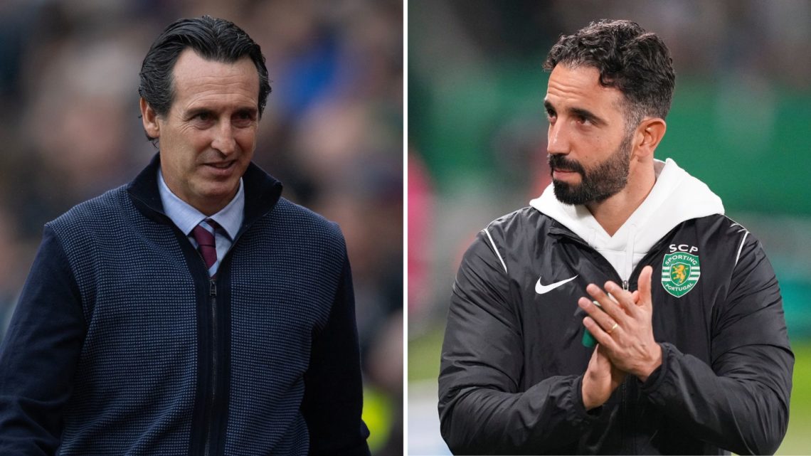 Split image of Unai Emery and Ruben Amorim.