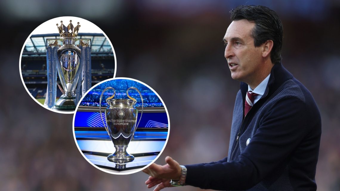 Unai Emery, Manager of Aston Villa, reacts during the Premier League match between Aston Villa FC and AFC Bournemouth at Villa Park on October 26, ...