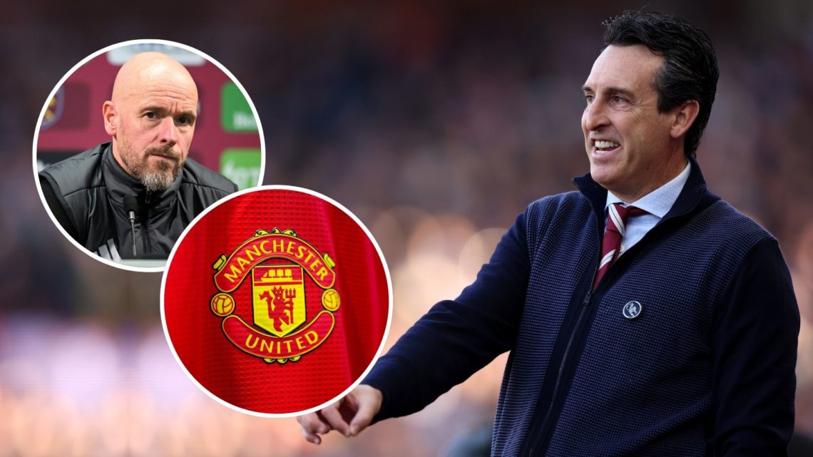 Unai Emery, Manager of Aston Villa, reacts during the Premier League match between Aston Villa FC and AFC Bournemouth at Villa Park. Inset, Erik te...