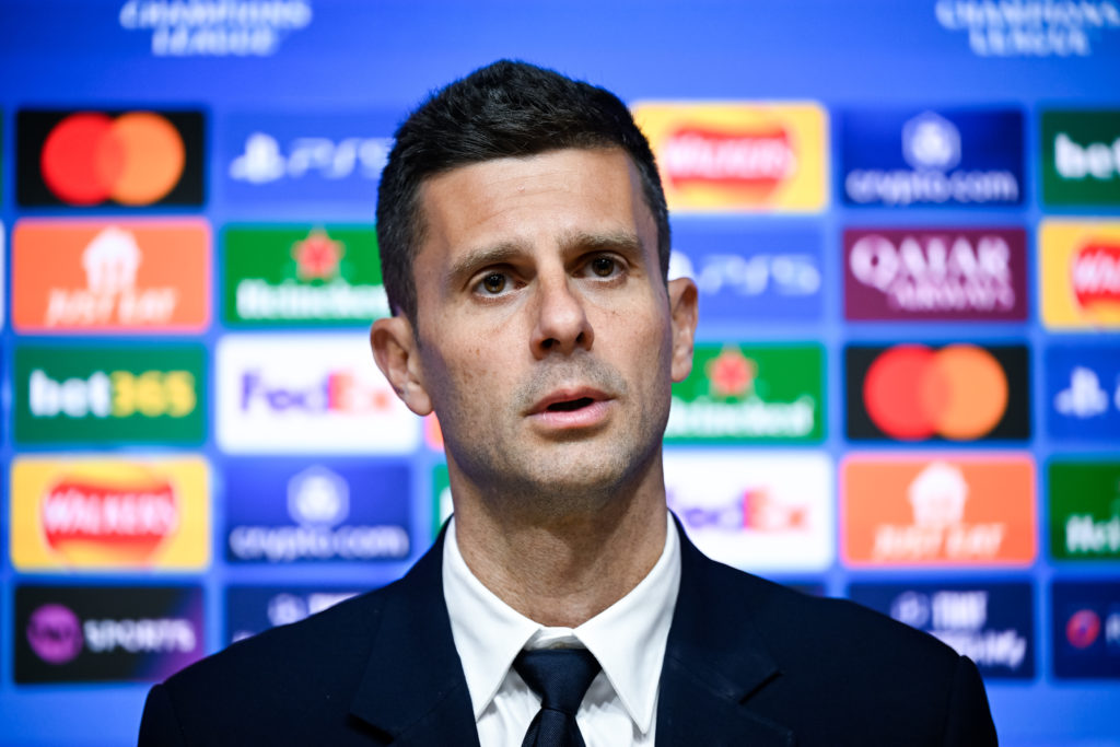 Juventus Training Session And Press Conference - UEFA Champions League 2024/25 League Phase MD5