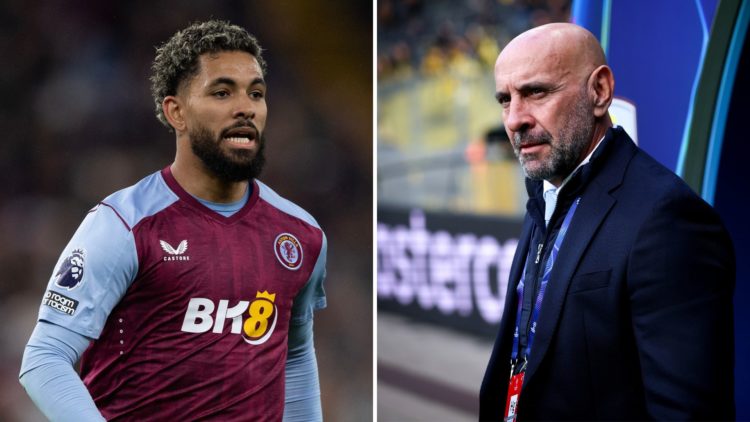 Monchi & Douglas Luiz in a Villa shirt.